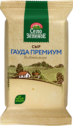 Сыр СЕЛО ЗЕЛЕНОЕ Премиум Гауда 40%, без змж, 200г, фото