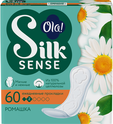 Прокладки ежедневные OLA! Silk Sense Daily Deo Ромашка, 60шт, фото