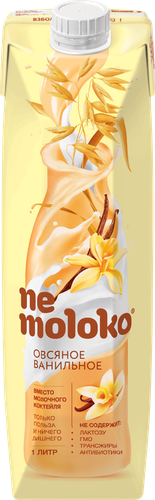Напиток растительный NEMOLOKO Овсяный Ванильный, 1000мл, картинка