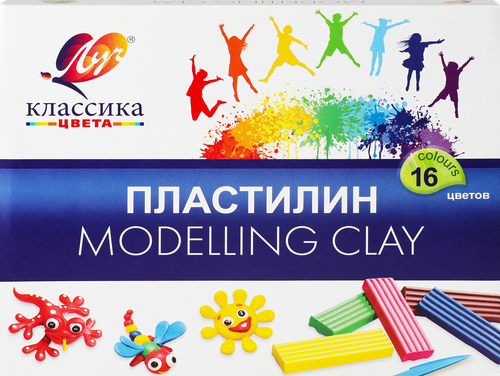 Пластилин ЛУЧ Классика 16 цветов Арт. 20С 1329-08, фотография