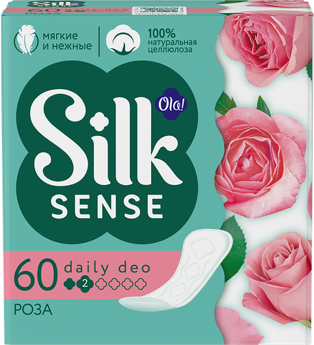 Прокладки ежедневные OLA! Silk Sense Daily Deo Бархатная роза, 60шт, детальное фото