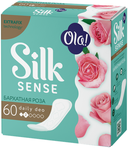 Прокладки ежедневные OLA! Silk Sense Daily Deo Бархатная роза, 60шт, фотография
