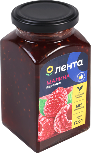 Варенье ЛЕНТА Малина, 370г, крупный план