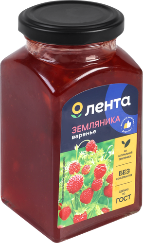 Варенье ЛЕНТА Земляника, 370г, фото