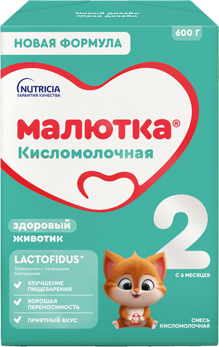 Смесь кисломолочная МАЛЮТКА 2, с 6 месяцев, 600г, фото
