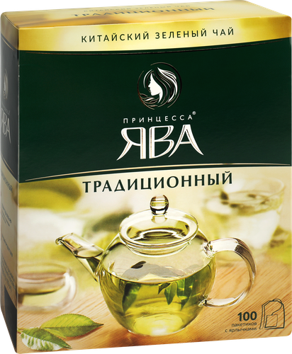 Чай зеленый ПРИНЦЕССА ЯВА Традиционный, 100пак, картинка