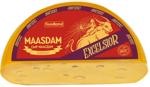 Сыр EXCELSIOR Maasdam 45%, без змж, весовой, картинка