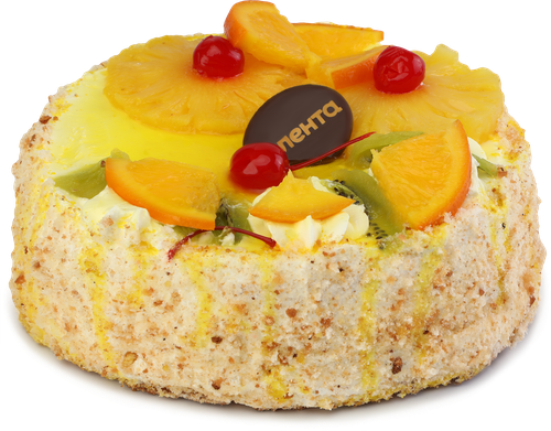 Торт бисквитно‑фруктовый Солнечная долина ЛЕНТА FRESH, 850г, крупный план