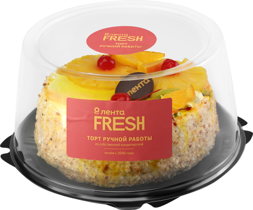 Торт бисквитно‑фруктовый Солнечная долина ЛЕНТА FRESH, 850г, детальное фото