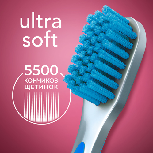 Зубная щетка COLGATE Ultra Soft для эффективной чистки, ультрамягкая, изображение