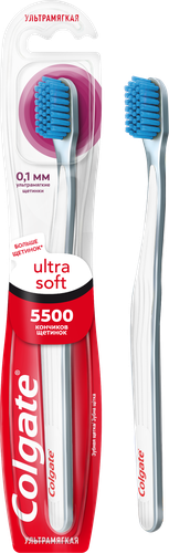 Зубная щетка COLGATE Ultra Soft для эффективной чистки, ультрамягкая, вид