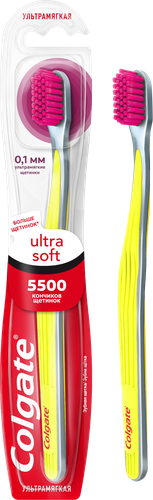 Зубная щетка COLGATE Ultra Soft для эффективной чистки, ультрамягкая, изображение
