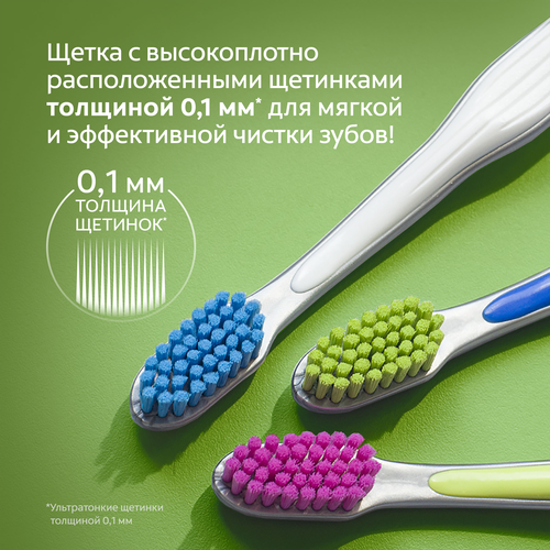 Зубная щетка COLGATE Ultra Soft для эффективной чистки, ультрамягкая, крупный план