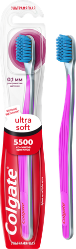 Зубная щетка COLGATE Ultra Soft для эффективной чистки, ультрамягкая, фото