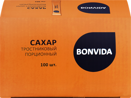 Сахар тростниковый BONVIDA кристаллический, 100х5г, изображение