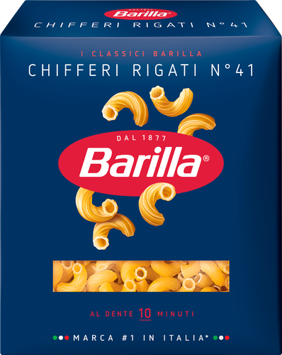Макароны BARILLA Chifferi rigati n.41, группа А высший сорт, 450г, картинка
