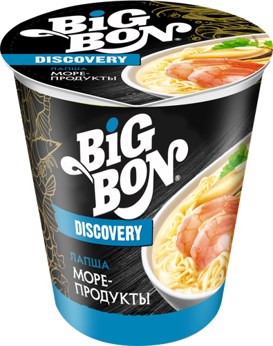Лапша BIGBON Discovery с морепродуктами, 70г, детальное фото