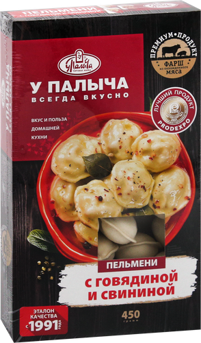 Пельмени У ПАЛЫЧА с говядиной и свининой, категория Б, 450г, фото