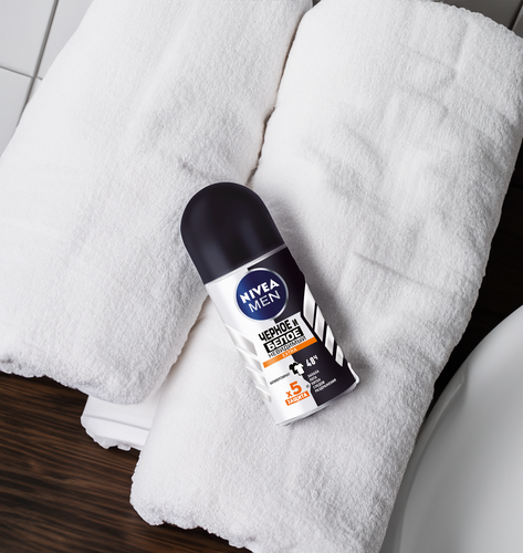 Антиперспирант роликовый мужской NIVEA Men Черное и Белое Невидимый Extra, 50мл, фото