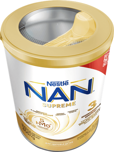 Молочко детское NAN 3 Supreme, с 12 месяцев, 400г, крупный план