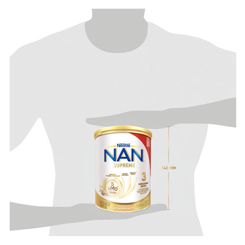 Молочко детское NAN 3 Supreme, с 12 месяцев, 400г, крупный план