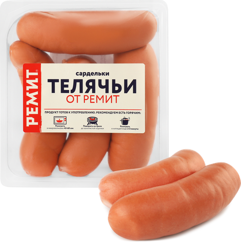 Сардельки РЕМИТ Телячьи от Ремит, 460г, картинка