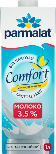 Молоко ультрапастеризованное PARMALAT Comfort безлактозное 3,5%, без 
змж, 1000мл, детальное фото