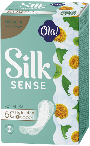 Прокладки ежедневные OLA! Silk Sense Light Deo Ромашка, 60шт, фото