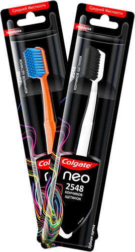 Зубная щетка COLGATE Neo 2548 кончиков щетинок, средней жесткости, крупный план