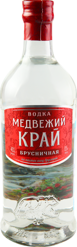 Водка МЕДВЕЖИЙ КРАЙ Особая Брусничная 40%, 0.5л
