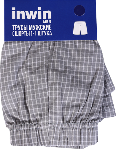 Трусы мужские INWIN шорты, серый/белый, Арт. ATL-24008/ATL-24008-
U, вид