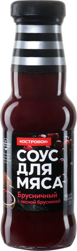 Соус для мяса КОСТРОВОК Брусничный с лесной брусникой, 285г, вид