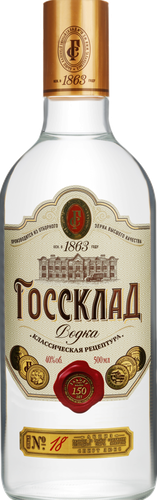 Водка ГОССКЛАД КПМ 40%, 0.5л