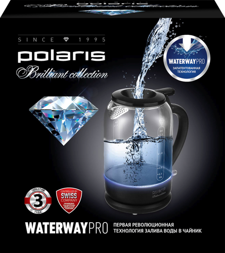 Чайник электрический POLARIS PWK 1753CGL стеклянный, 1,5л, изображение