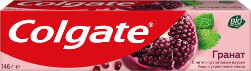Зубная паста COLGATE Гранат с натуральными ингредиентами для укрепления эмали зубов и защиты от кариеса, 100мл, крупный план