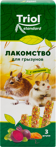 Лакомство для грызунов TRIOL Standard с овощами, 80г, детальное фото