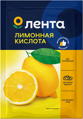 Лимонная кислота ЛЕНТА, 80г, фото
