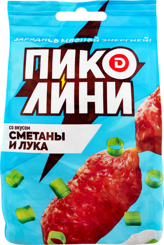 Колбаски сырокопченые ДЫМОВ Пиколини со вкусом сметаны и лука, 50г, вид