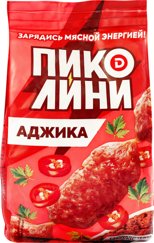 Колбаски сырокопченые ДЫМОВ Пиколини аджика, 50г, крупный план