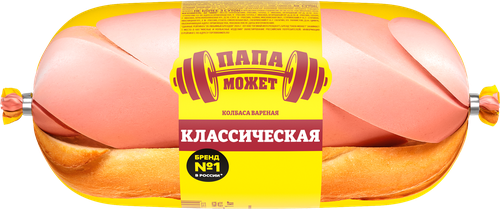 Колбаса вареная ПАПА МОЖЕТ Классическая, весовая, картинка