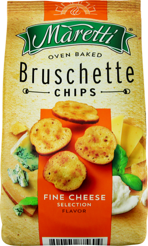 Сухарики пшеничные MARETTI Bruschette со вкусом Сыр, 70г, картинка