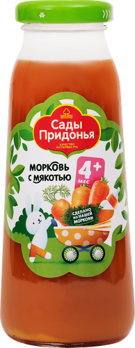 Нектар САДЫ ПРИДОНЬЯ Морковь с мякотью, с 5 месяцев, 200мл, фото