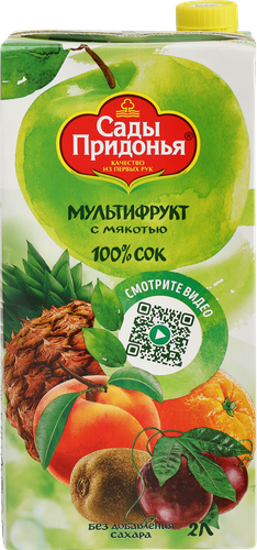 Сок САДЫ ПРИДОНЬЯ Мультифруктовый с мякотью восстановленный, 2л, картинка
