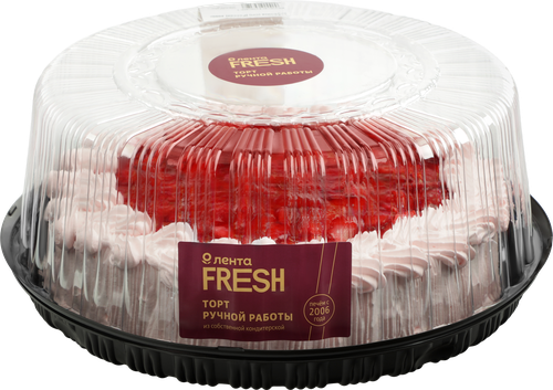 Торт йогуртовый Клубника ЛЕНТА FRESH, 2кг, изображение
