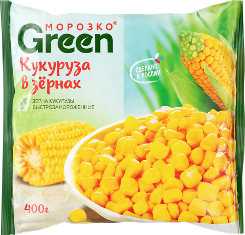 Кукуруза замороженная МОРОЗКО Green в зернах, 400г, фотография