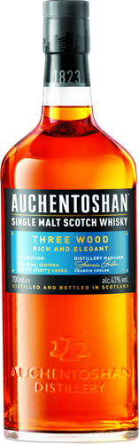 Виски AUCHENTOSHAN Три Вуд Шотландский солодовый 43%, п/у, 0.7л, детальное фото