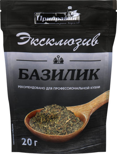 Базилик ПРИПРАВИЯ Эксклюзив сушеный, 20г, вид