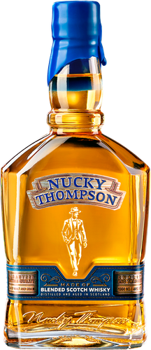 Виски NUCKY THOMPSON купажированный 3 года 40%, 1л, крупный план