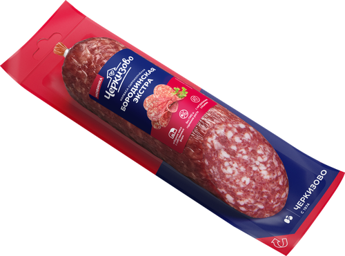 Колбаса сырокопченая ЧЕРКИЗОВО Бородинская Экстра со срезом, 200г, картинка