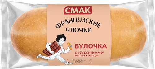 Бриошь СМАК Французские улочки с кусочками шоколада, 30г, фото